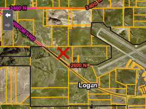 Aerial map of property and surrounding area