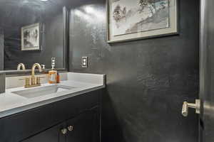 Bathroom featuring vanity