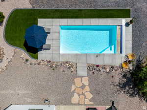 Bird's eye view of a pool