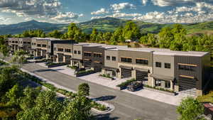 Drone / aerial view of mountains