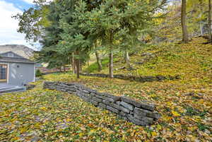 View of yard featuring a mountain view