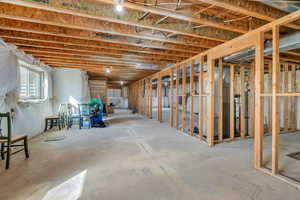 View of below grade area