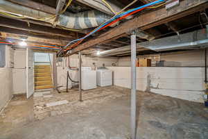 Basement Laundry w/Plenty of Storage