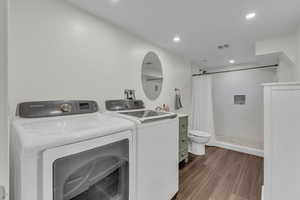 laundry and full bathroom