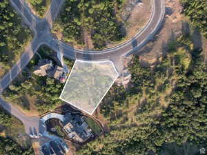 Aerial view of property's location - approximate lot lines shown.