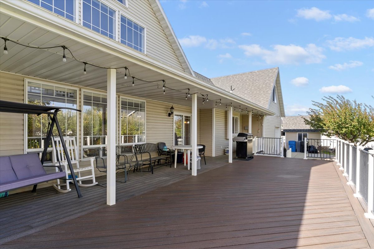 Deck with area for grilling