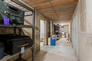 View of unfinished basement