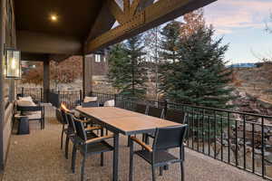 View of patio / terrace with an outdoor living / dining area