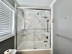 Professionally updates bathroom shower