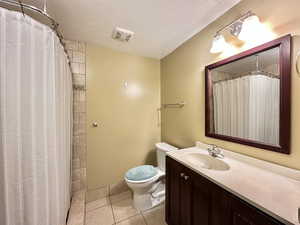 3/4 bathroom in basement and shared space with laundry