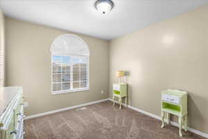 Misc room featuring baseboards and carpet