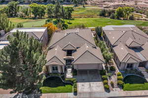 Drone / aerial view of a local golf course