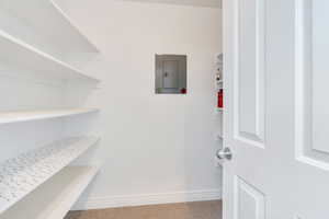 Pantry with electric panel