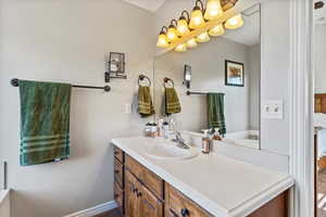 Bathroom featuring vanity