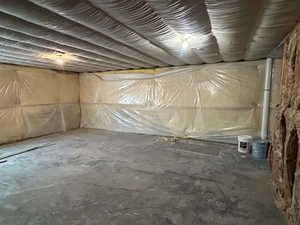 View of unfinished below grade area