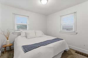 Bedroom featuring baseboards and carpet flooring