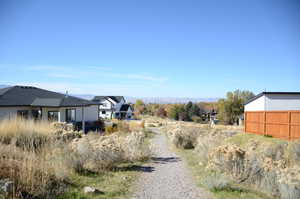 View of street featuring a mountain view