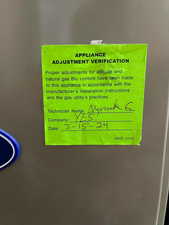 Detailed view of installation sticker