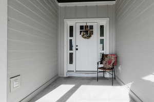 View of exterior entry