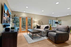 Living area featuring  Walk Out Basement with lots of light