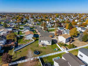 Aerial view of residential area