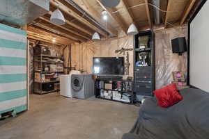 View of unfinished basement