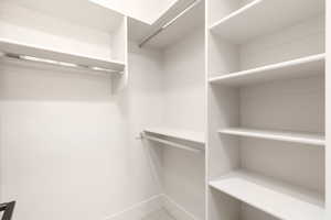 View of walk in closet