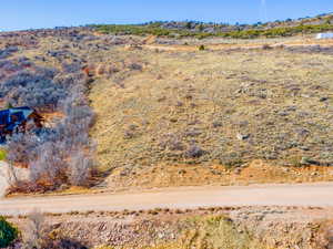 Aerial view of sparsely populated area