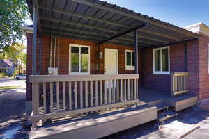 View of covered porch