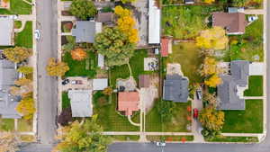 Aerial view of residential area