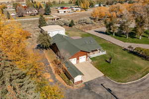 Aerial view of property and surrounding area