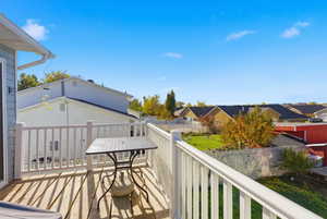 Balcony featuring a residential view