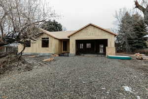 View of unfinished property