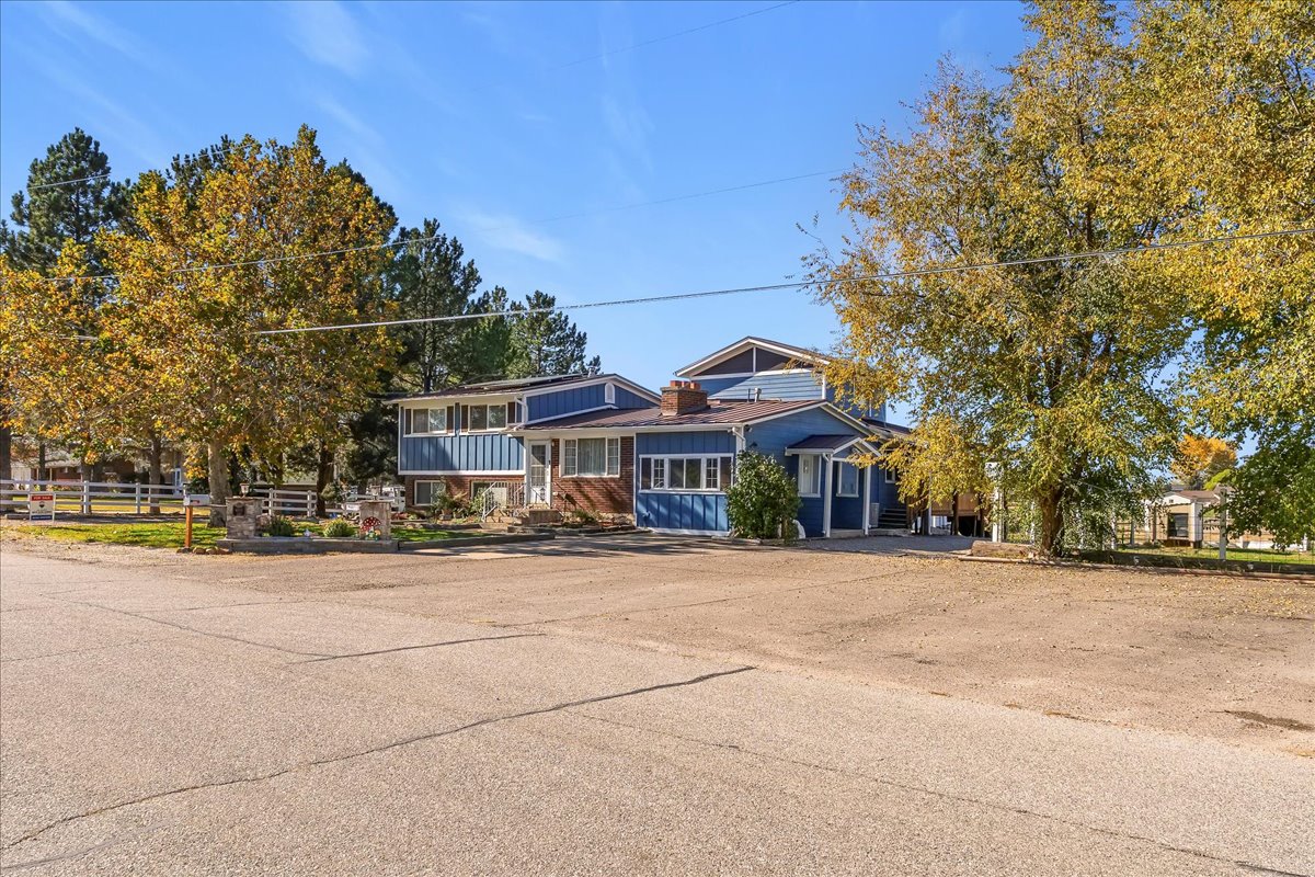 Tri-level home with board and batten siding