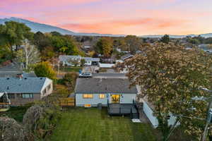 View from above of property featuring mountains