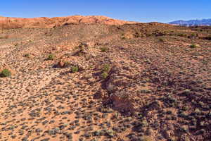 View of mountain background with a desert landscape and rural landscape