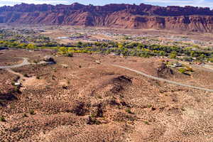 View of mountain background with rural landscape