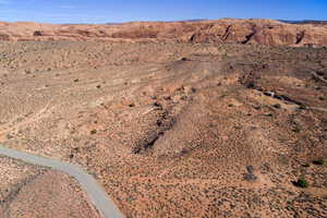 View of mountain background with a desert landscape and rural landscape