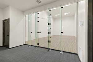 Workout room featuring a sport court