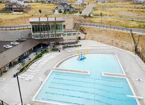 Traverse Mountain HOA pool and patio