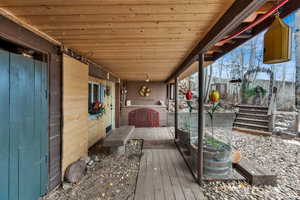 View of wooden terrace