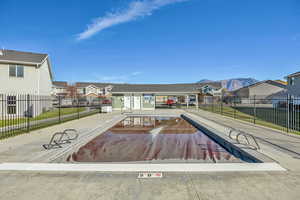 View of pool featuring a residential view