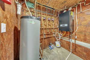Utility room with water heater