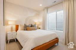 Bedroom featuring recessed lighting