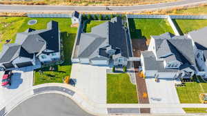 Aerial view of residential area