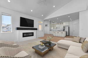 Family Room virtually staged
