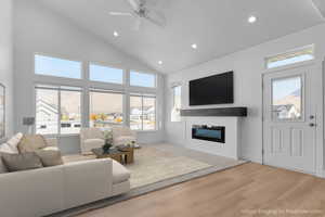 Family Room virtually staged