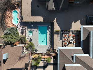 Bird's eye view of a pool