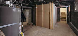 Unfinished below grade area with water heater