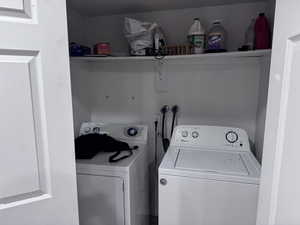 Laundry area with separate washer and dryer